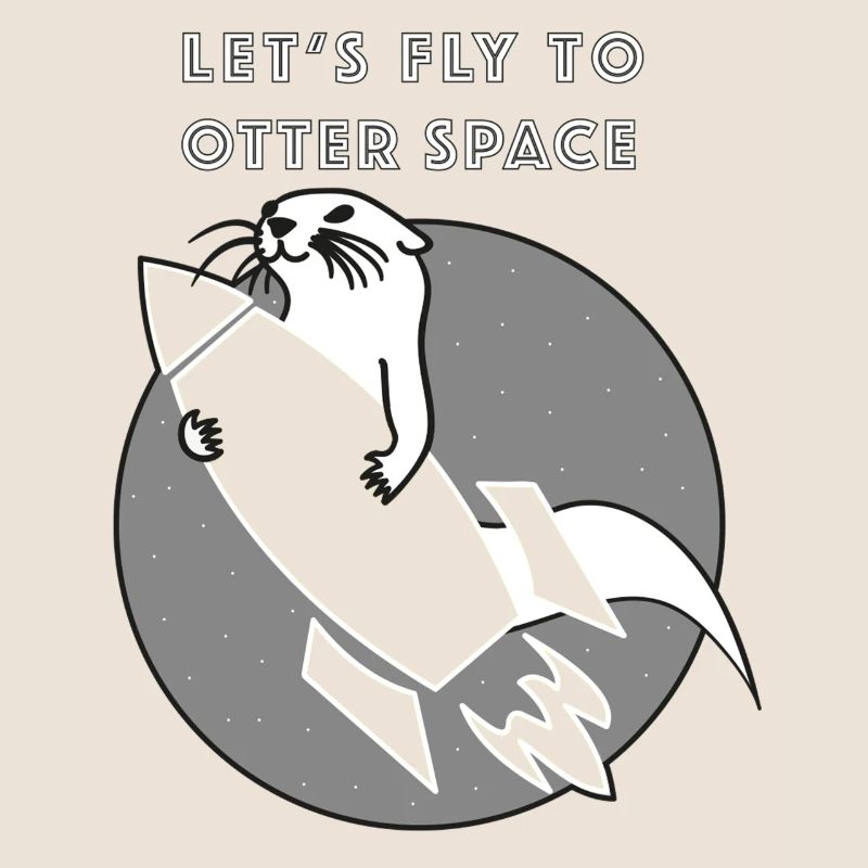 LET´S FLY TO OTTER SPACE -TRANSPARENTE RAKETE