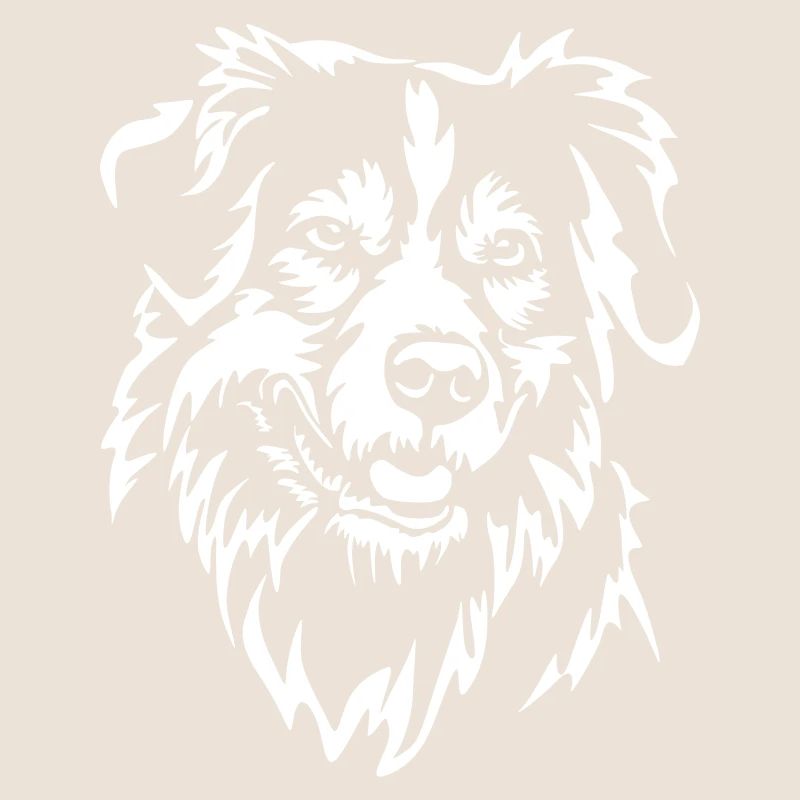 Australian Shepherd Kopf "Black Edition"