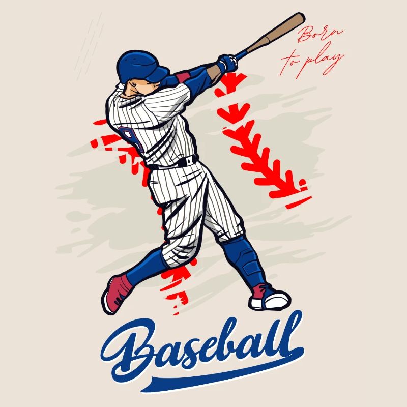 Illustration dynamique de balancement de baseball