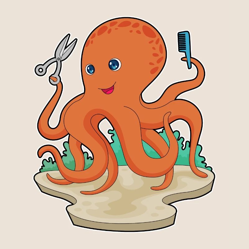 Octopus Coiffeur Ciseaux