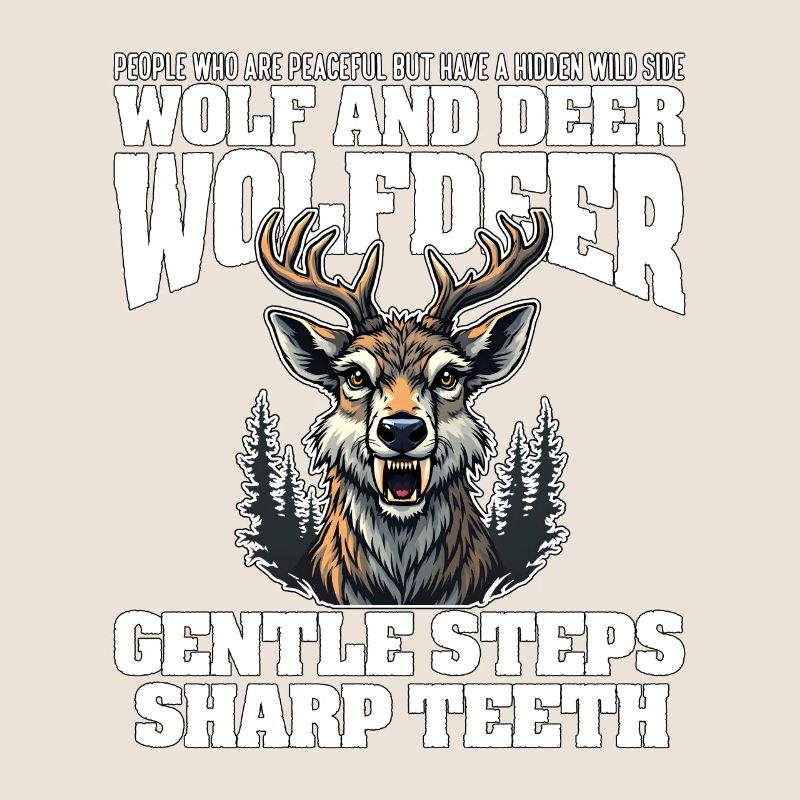 GENTLE STEPS SHARP TEETH - WOLF AND DEER
