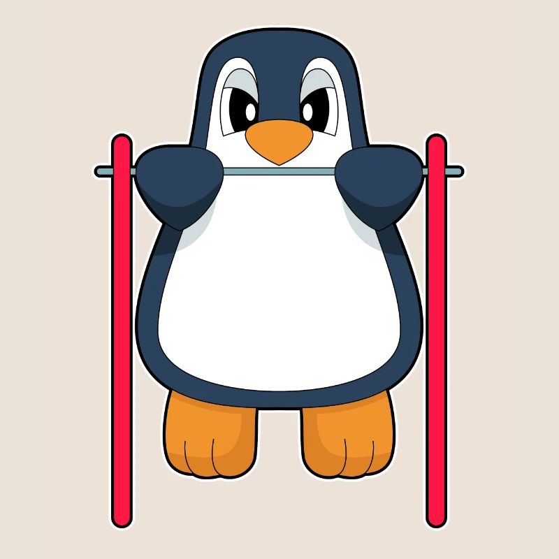 Penguin Bodybuilder Pull-ups