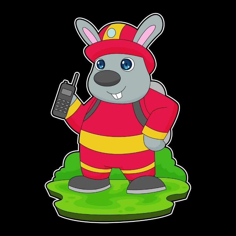 Lapin Pompier Pompier Brigade