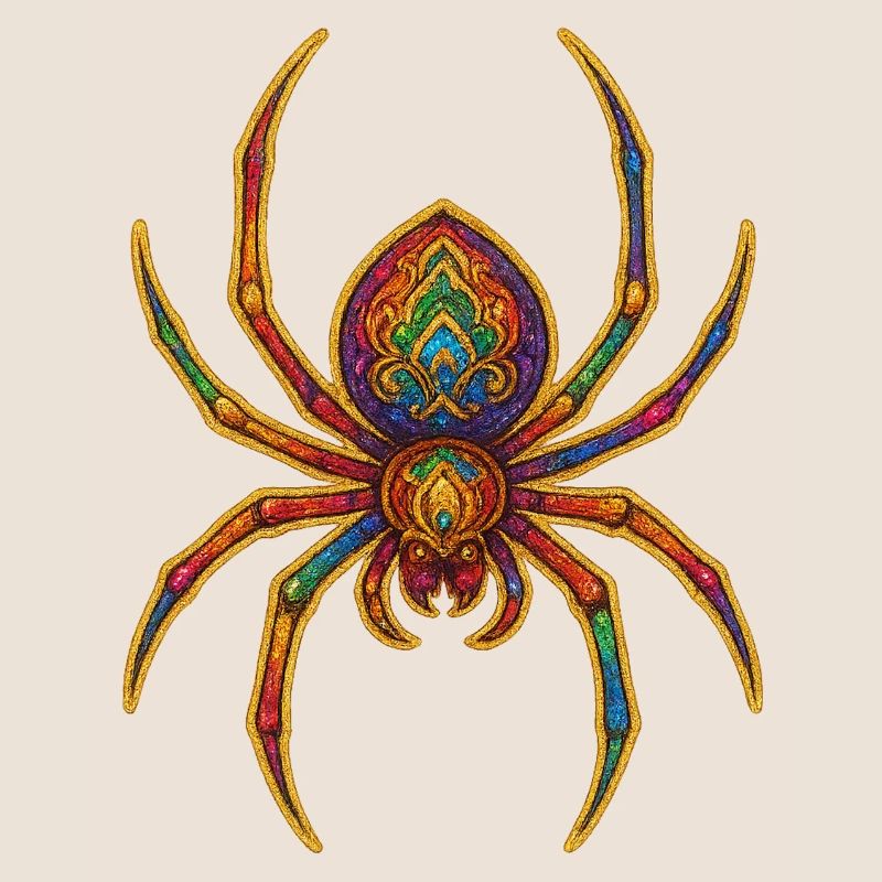 Rainbow Spider Ornament