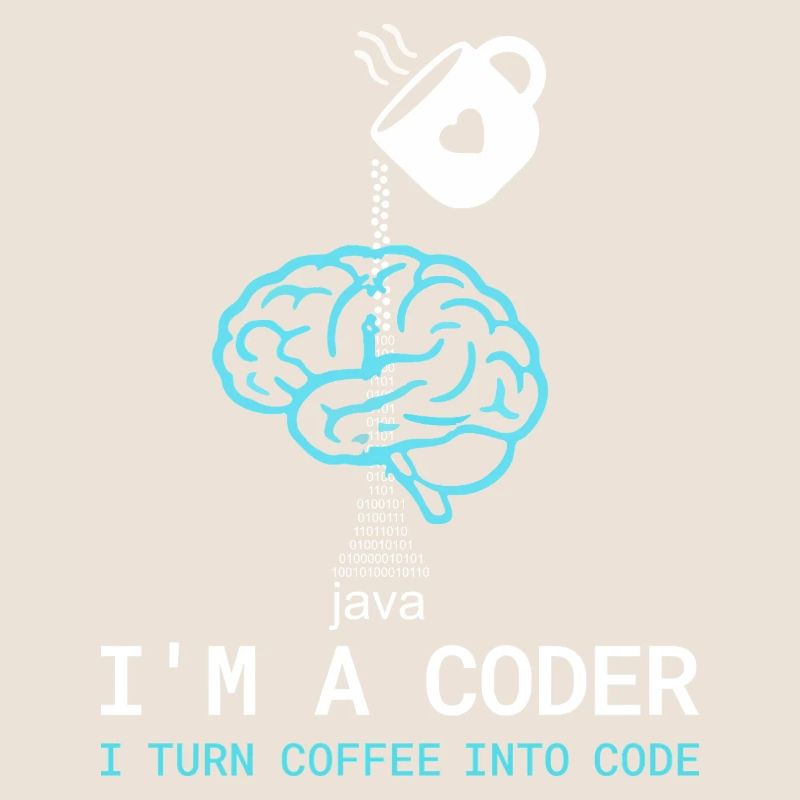 Coder T-Shirt: Coffee into Code – Nerdy Programmie