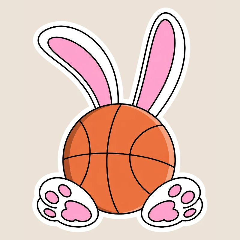 Design de lapins de basket de Pâques