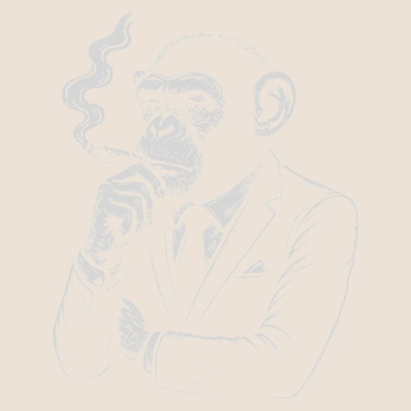 Cigar Monkey in Suit Retro