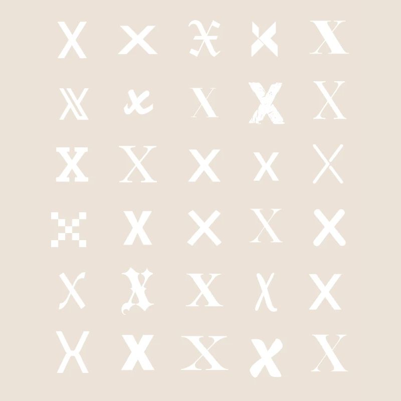 Typographie Monogramme X Pattern