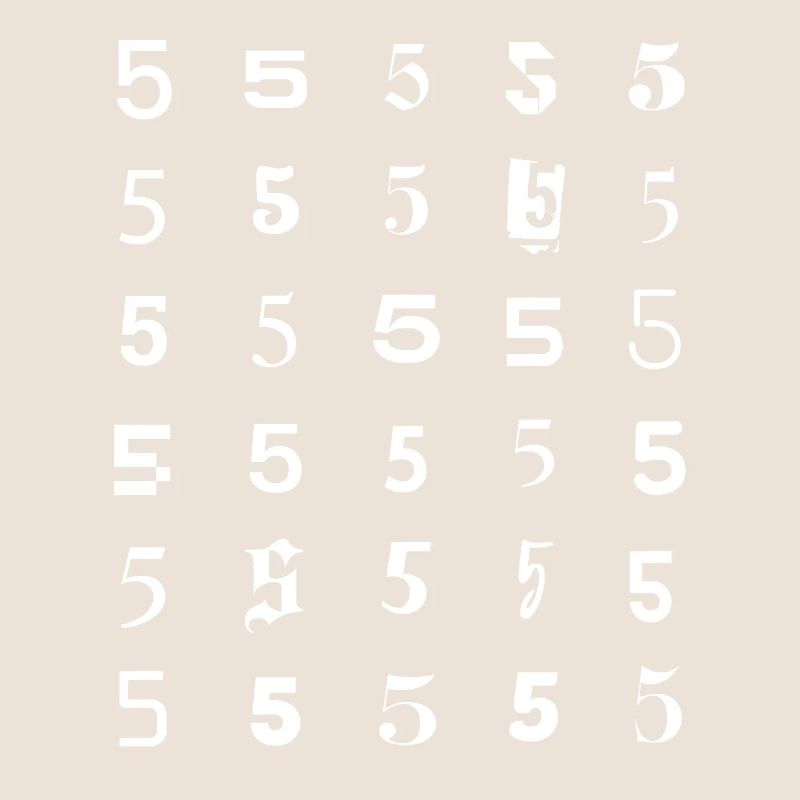 Number Five Grid Pattern