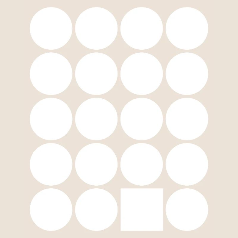 Polka Dot Grid with Accent Square