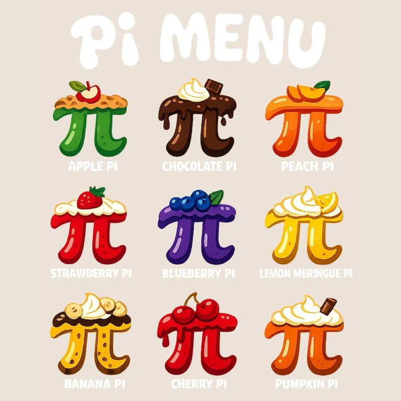 Pi Menu Mathématiques Conception de gâteau Pi Day