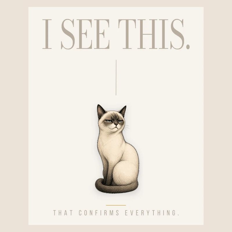JE VOIS ÇA. Noble Cat Introverti Conception du Mème