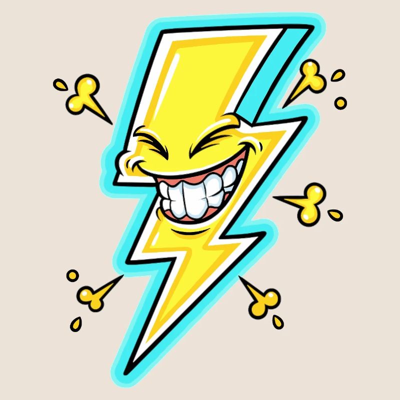 Laughing Lightning Cartoon