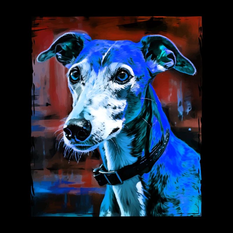 Portrait de chien lévrier