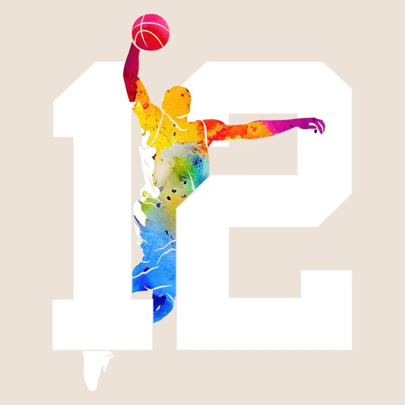NUMBER 12 BASKETBALL 12TH BIRTHDAY