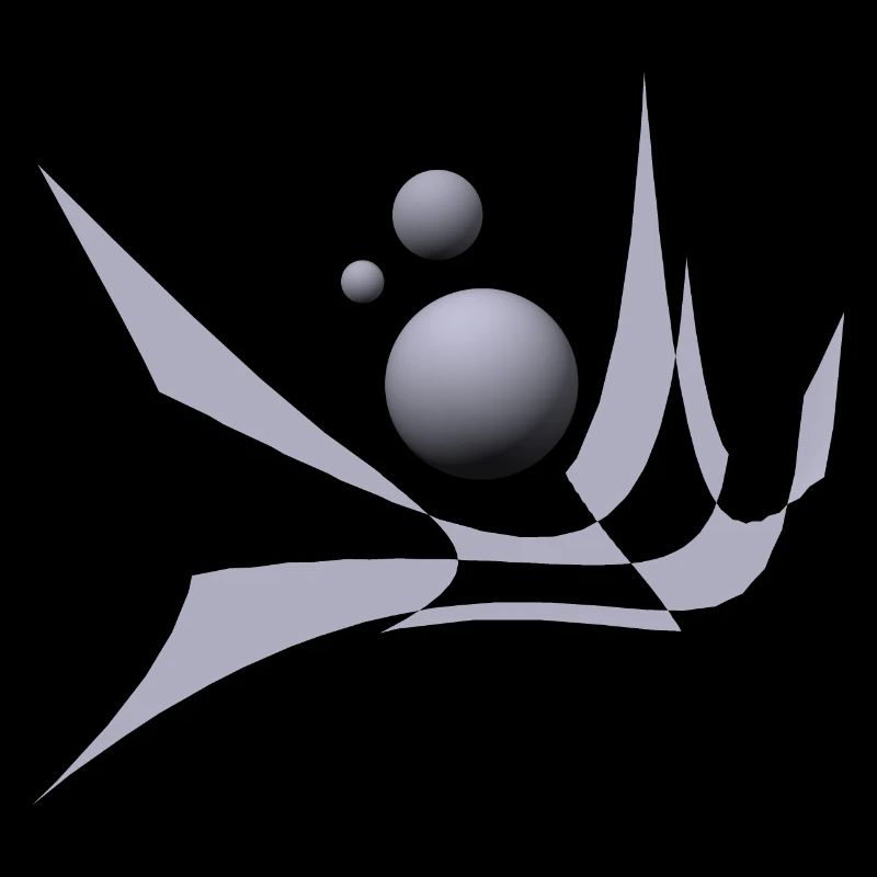 Design mit bicubic waves und Kugeln