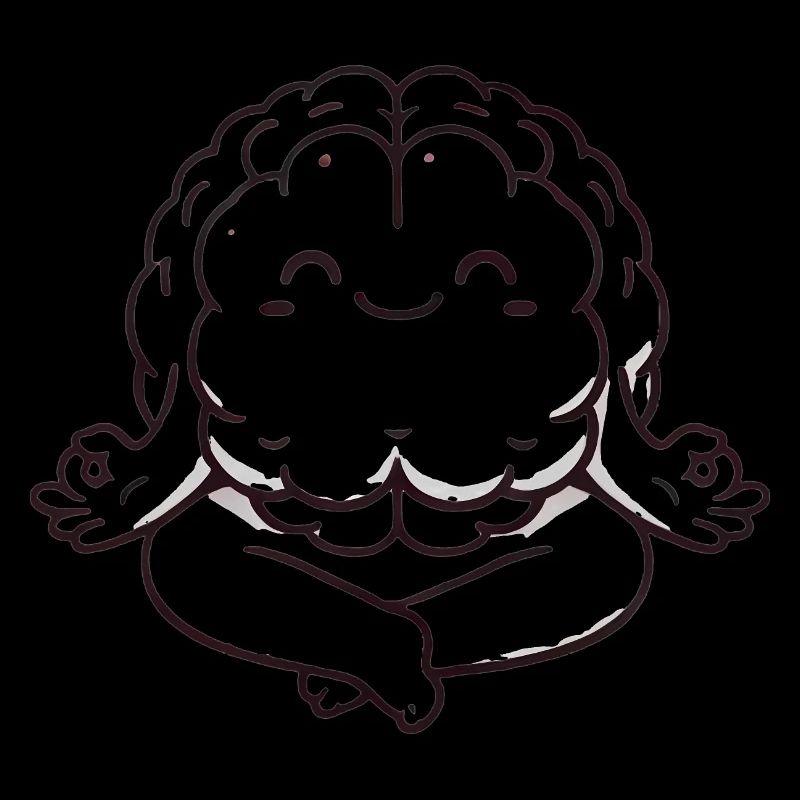 Trust Your Gut Meditating Brain Design