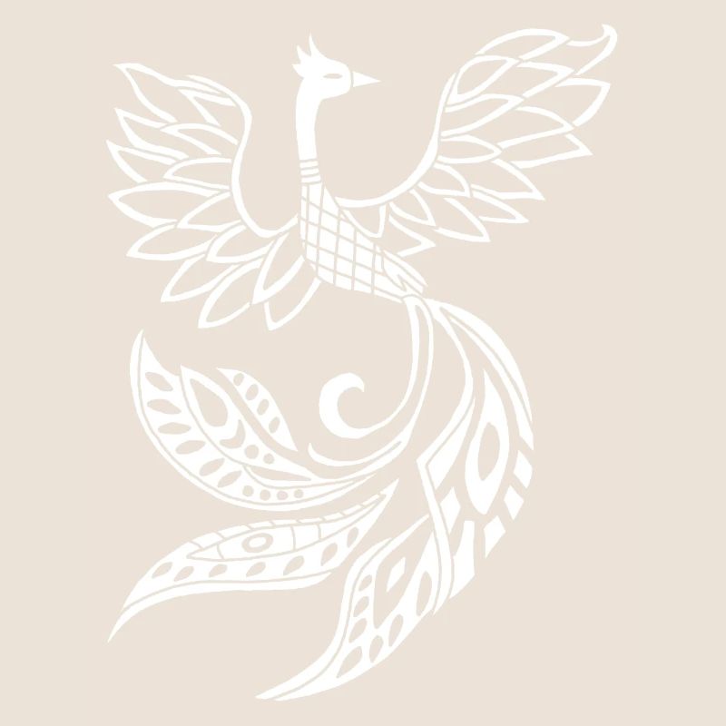 White phoenix bird