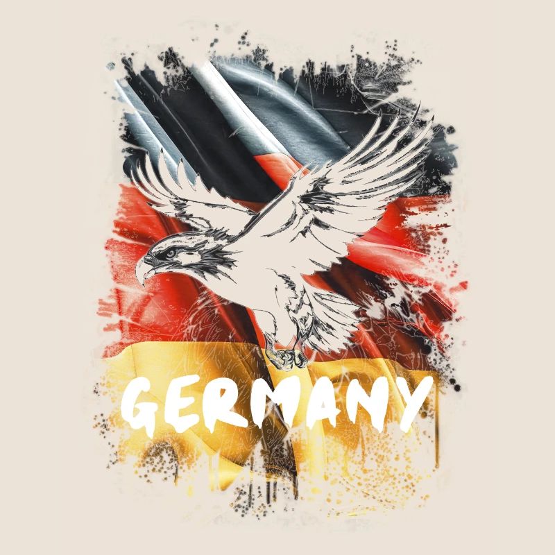 German eagle with Germany flag