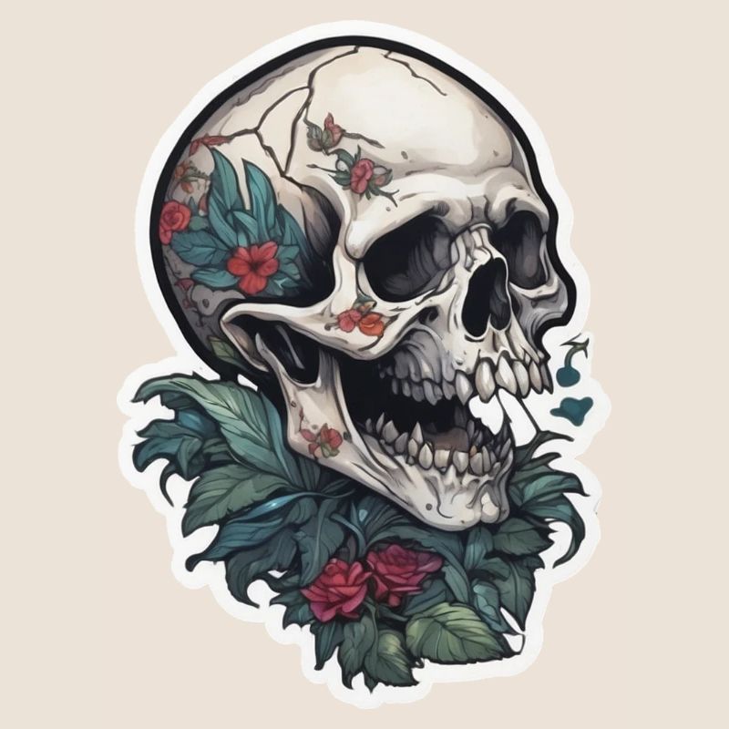 Conception de crâne d’impression de tatouage