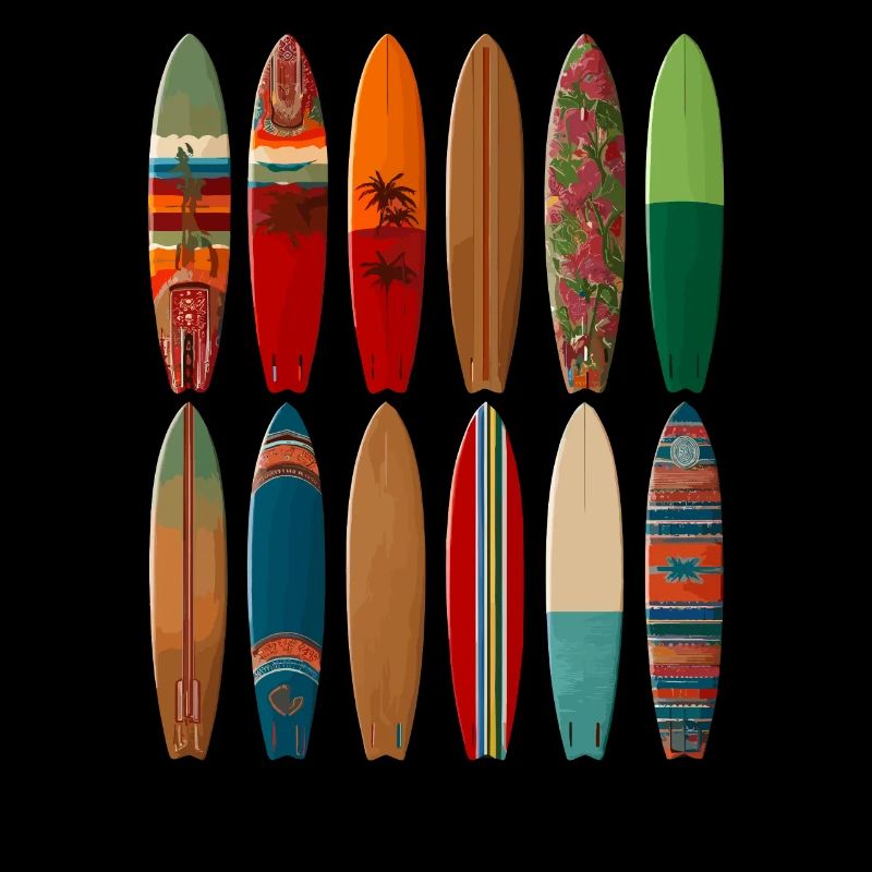 Conception de surfeur coloré pour la mode de plage