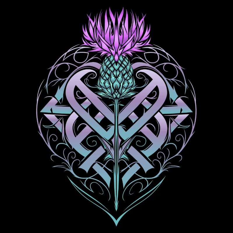 Distel Schild Celtic Knots Thistle Lover