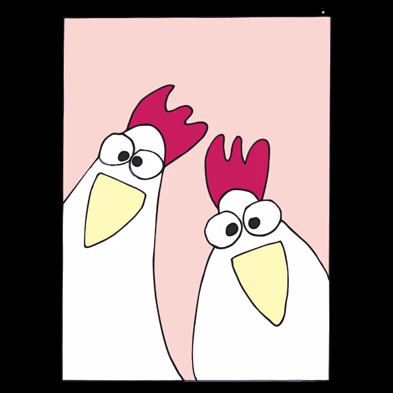 Drôles de poulets rose