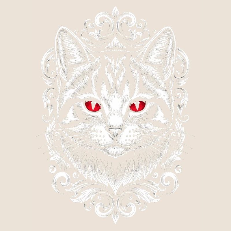 Gothic Katze mit lila Augen - Süßes Kätzchen