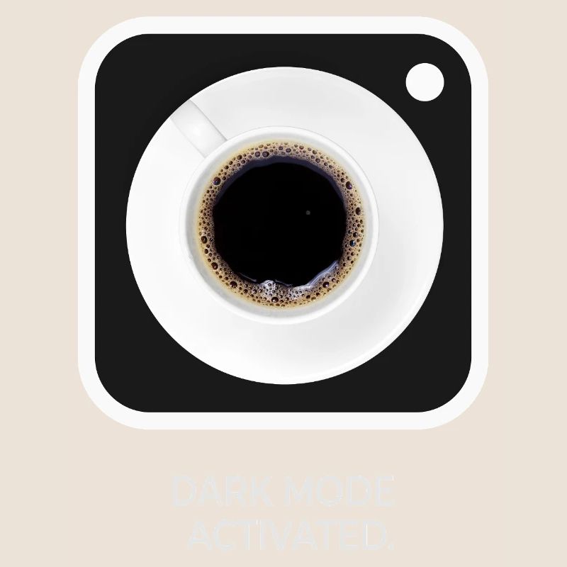Mode sombre Mode Activé Coffee Dit Design