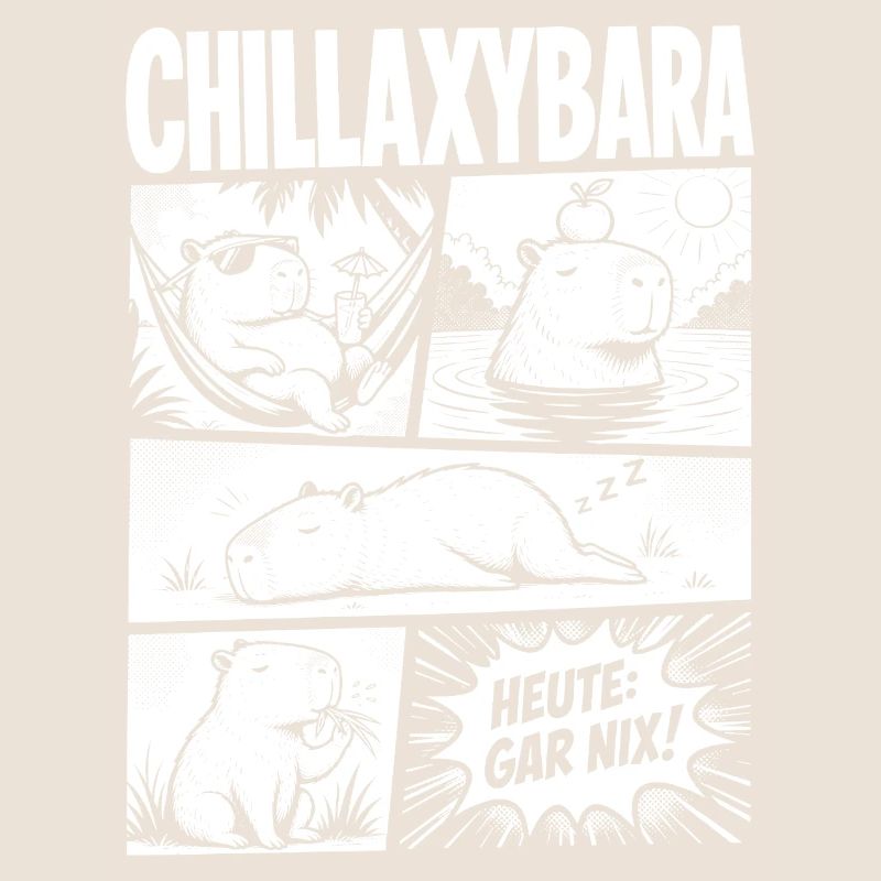 Chillax Capybara Relax Comic Design