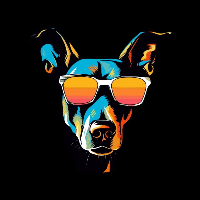 Greyhound Dog Head Portrait Cool