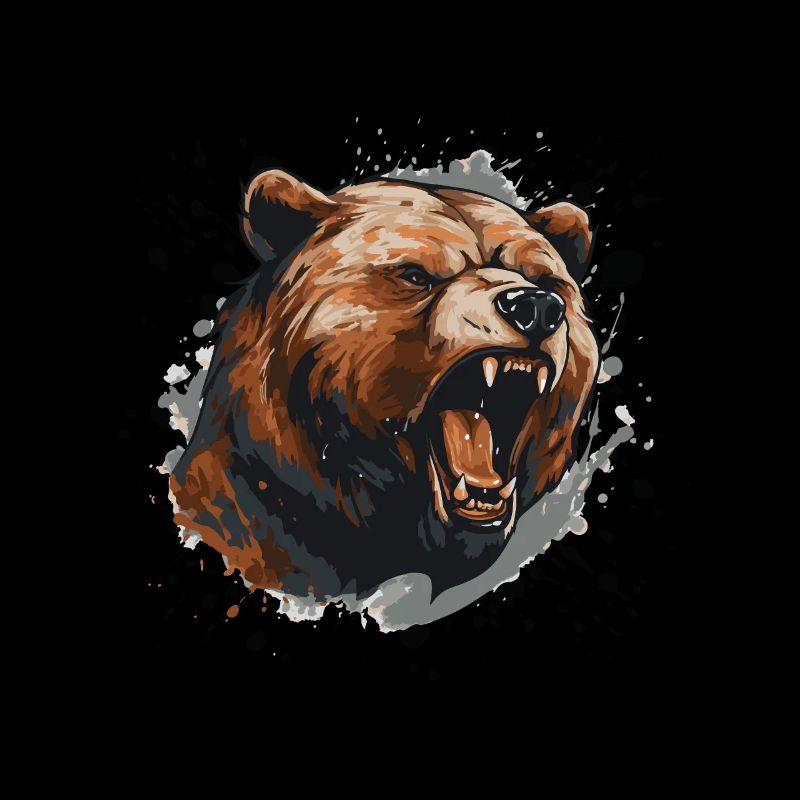 Grizzly Bear Head Icon Animal
