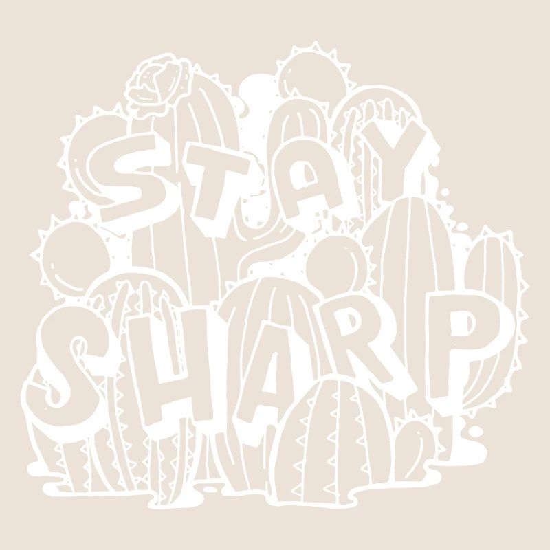 Stay Sharp | Cool Cactus Illustration Design