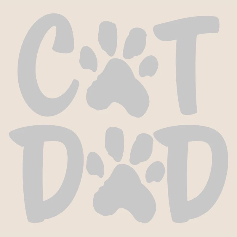 Cat Dad Paw Logo