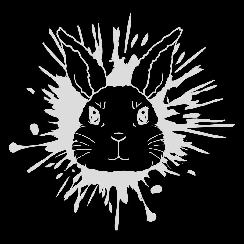 Éclaboussures de lapin éclaboussures de couleur