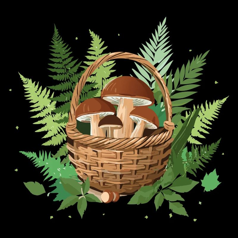 Panier de champignons avec Karl Johan