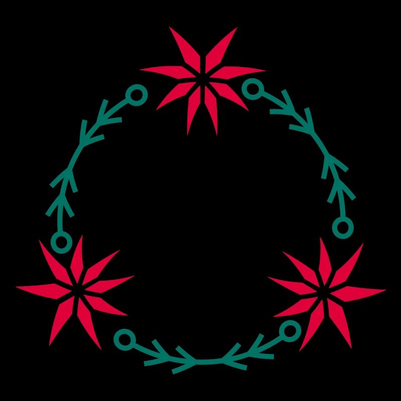 Weihnachtskranz aus Weihnachtsstern