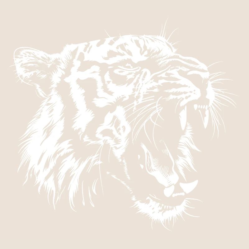 Brüllender Tiger Kopf