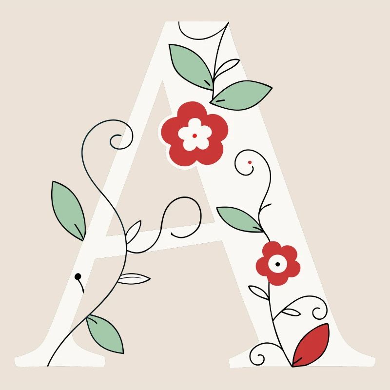 Buchstabe A Monogramm Retro