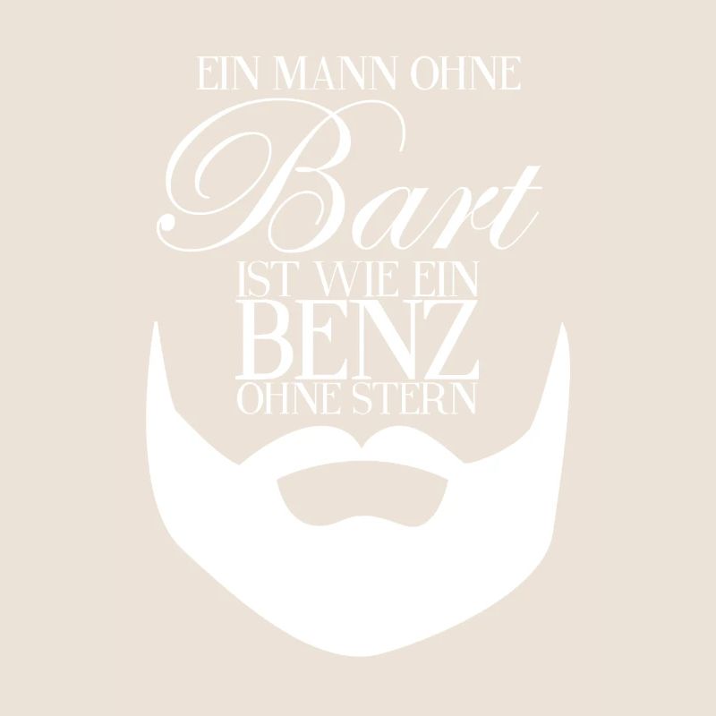 Mann ohne Bart - Nein! - Bart Spruch Geschenk