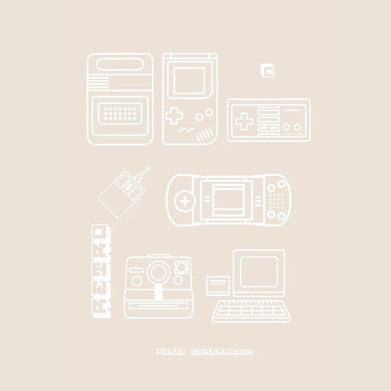 retro game blueprint nerd pc game 8bit console lol