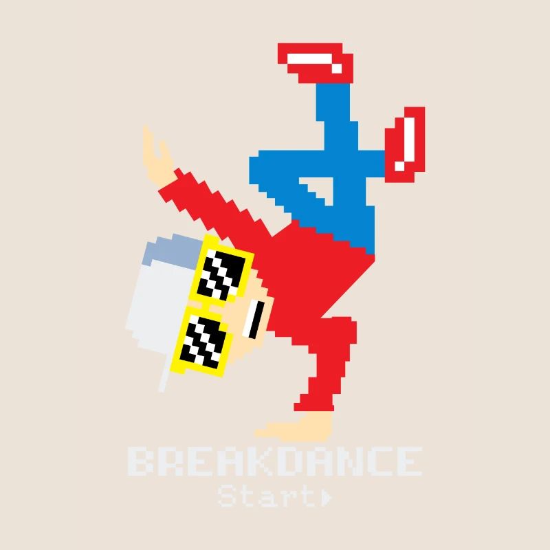 Pixel Breakdance B-Boy | Hip Hop rétro 8-bit