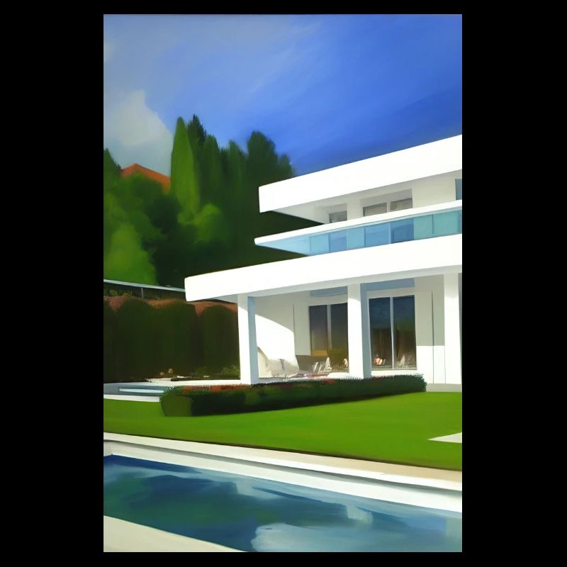 Villa blanche avec piscine
