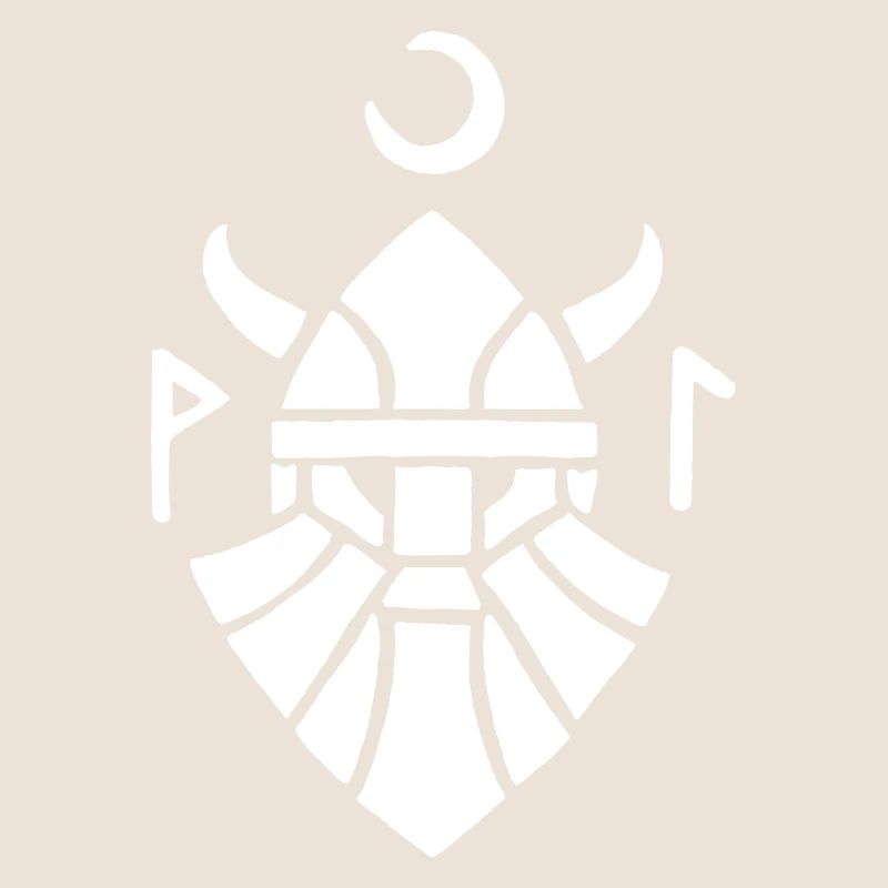 Weißes Wikinger-Krieger-Symbol