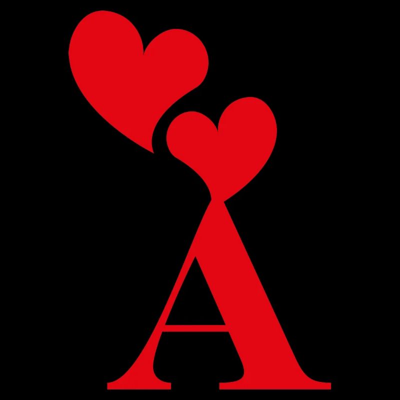 Roter Herz-Buchstabe