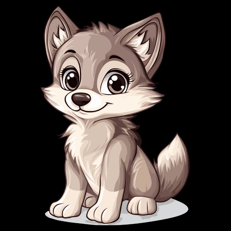 petit loup mignon