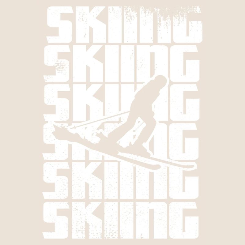 Lustiger Skifahrer