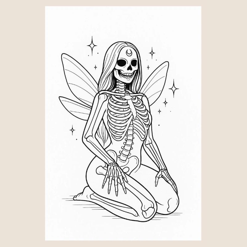 Magic Skeleton with Wings