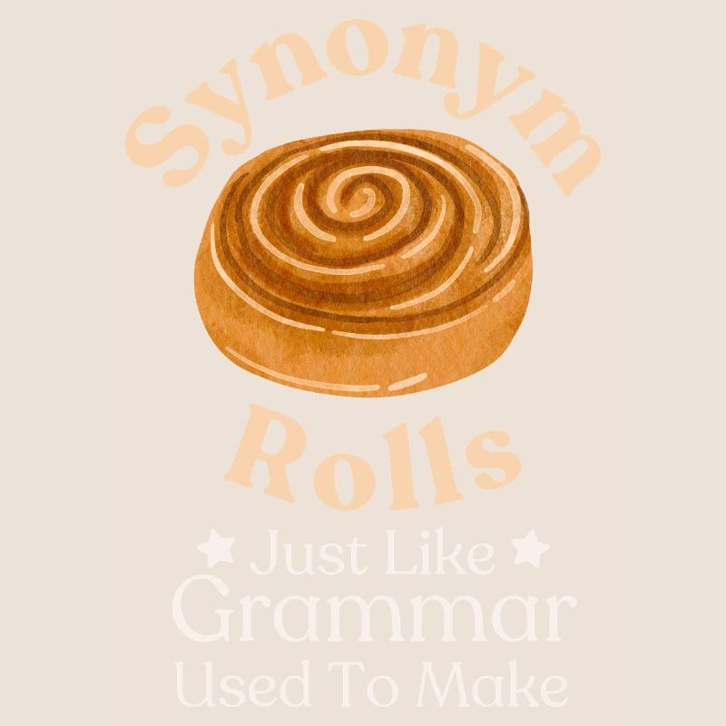 Whimsical Cinnamon Roll Typography Design