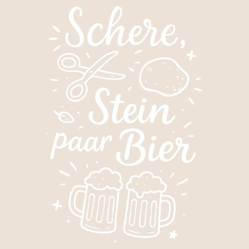 Schere Stein ein Bier – Party & Bier Spruch